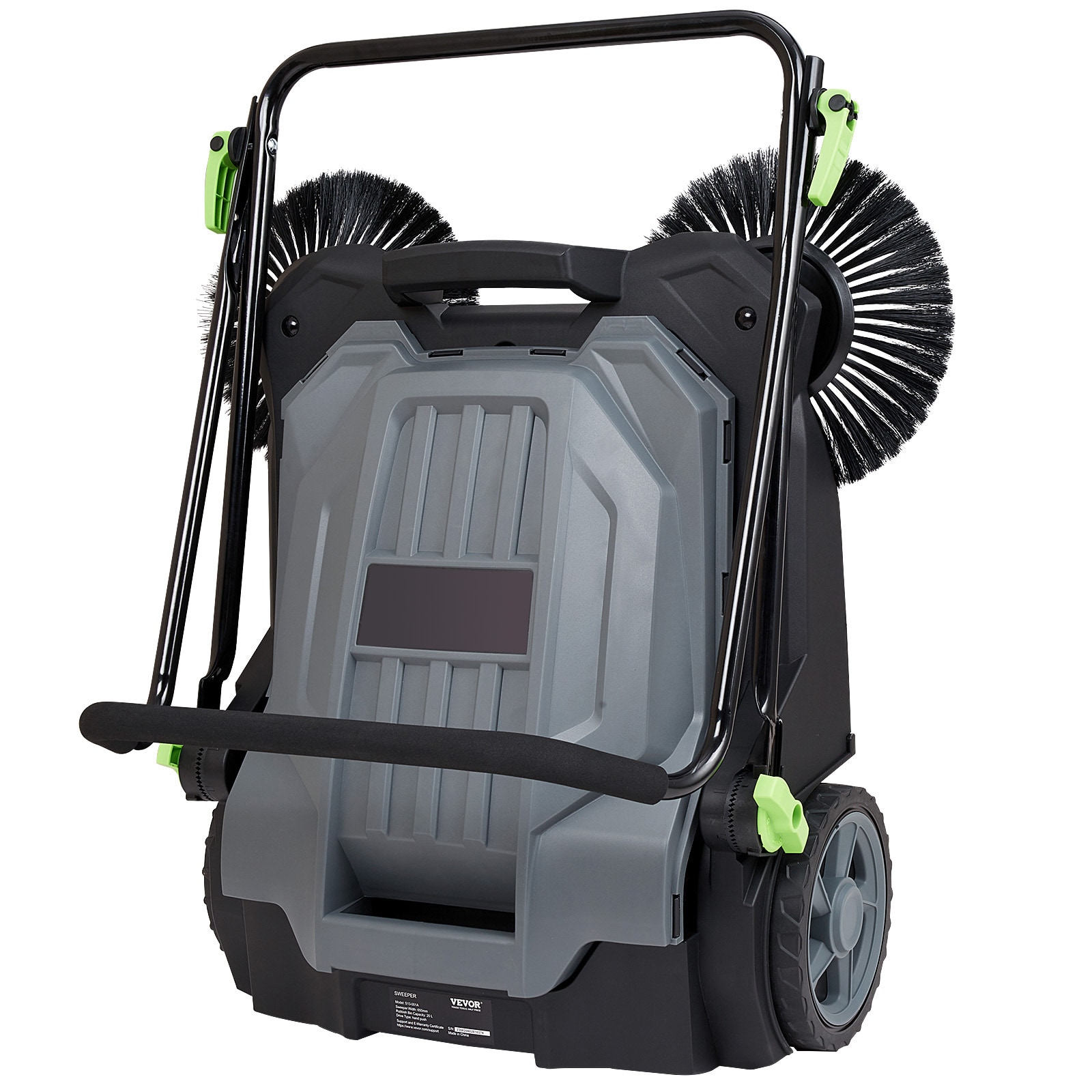 Manual Floor Sweeper With Adjustable Handle And Waste Container_voghion.com